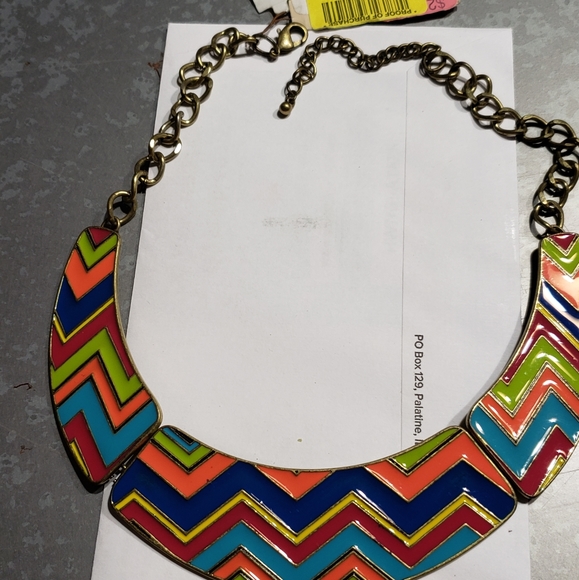 Abstract colorful necklace - Picture 1 of 3